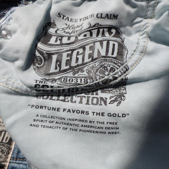 Lucky Brand Embroidered JEANS Gold Rush Mid Rise Boy 12/31R NWOT - Picture 12 of 15